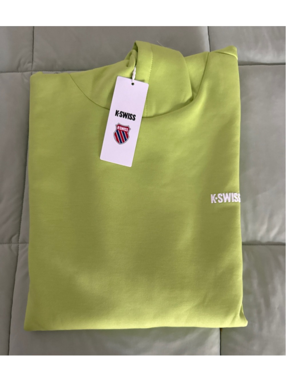 #0265 - Women's K-Swiss Lime Green & White Hoodie